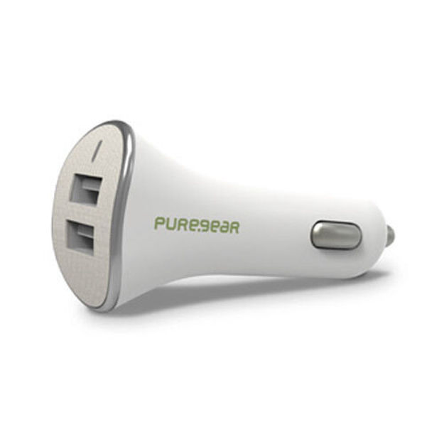 صورة PureGear Universal Rapid Dual USB 4.8AMP Car Charger White