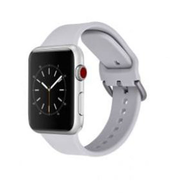 صورة More.Plus Apple Watch 38/40 MM Silicone Strap Light Grey