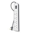 صورة Belkin 4 Way Surge Protection 2.4amp 2M UK White