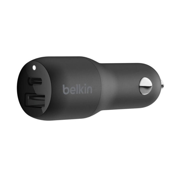 صورة Belkin 37W Dual USB PD PPS Universal Car Charger Black
