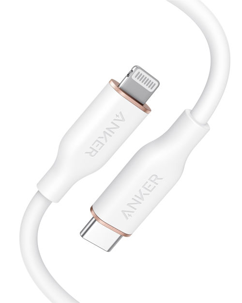 صورة Anker 3ft Powerline III Flow USB-C to Lightning Cable, White