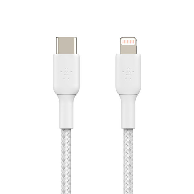 صورة BELKIN 2M BOOST CHARGE Braided USB-C to Lightning Cable WHITE