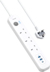 صورة Anker PowerExtend USB-C PD, 3 Strip with 2m Cable, White