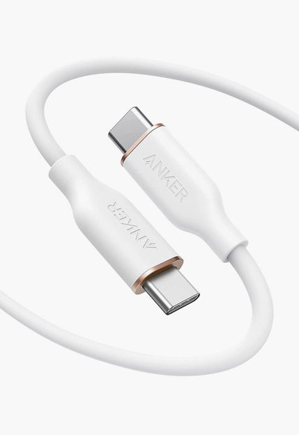 صورة Anker 6ft 100W Poweline III Flow USB-C to USB-C Cable White