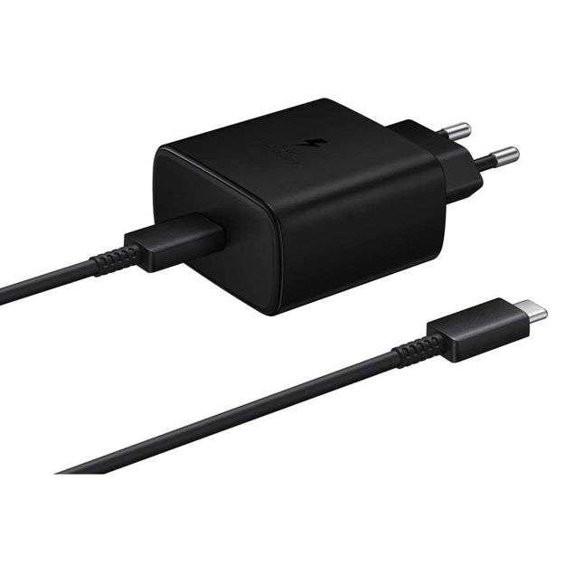 صورة Samsung 45W PD Adapter with USB-C Cable 5A, Black