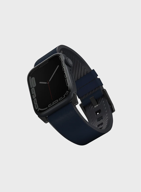 صورة UNIQ APPLE WATCH 49|45|44|42MM STRADEN LEATHER STRAP, BLUE