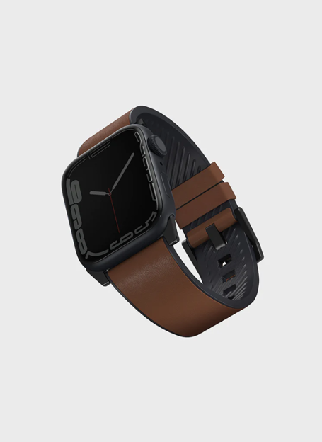 صورة UNIQ APPLE WATCH 45|44|42MM STRADEN LEATHER STRAP, BROWN