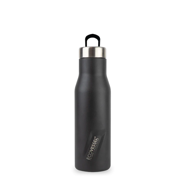 صورة EcoVessel Aspen 16 oz TriMax Insulated Bottle Narrow Mouth, Black Shadow