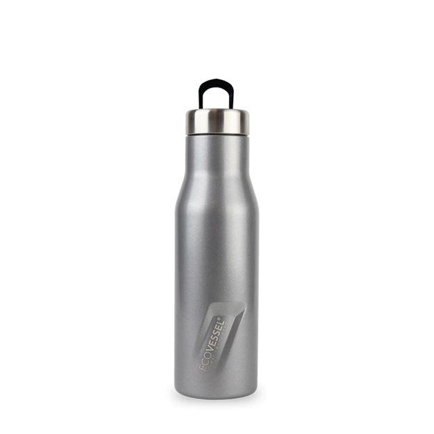 صورة EcoVessel Aspen 16 oz TriMax Insulated Bottle Narrow Mouth, Gray Smoke