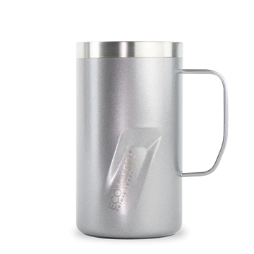 EcoVessel White Pearl Transit Coffee Mug 16 oz