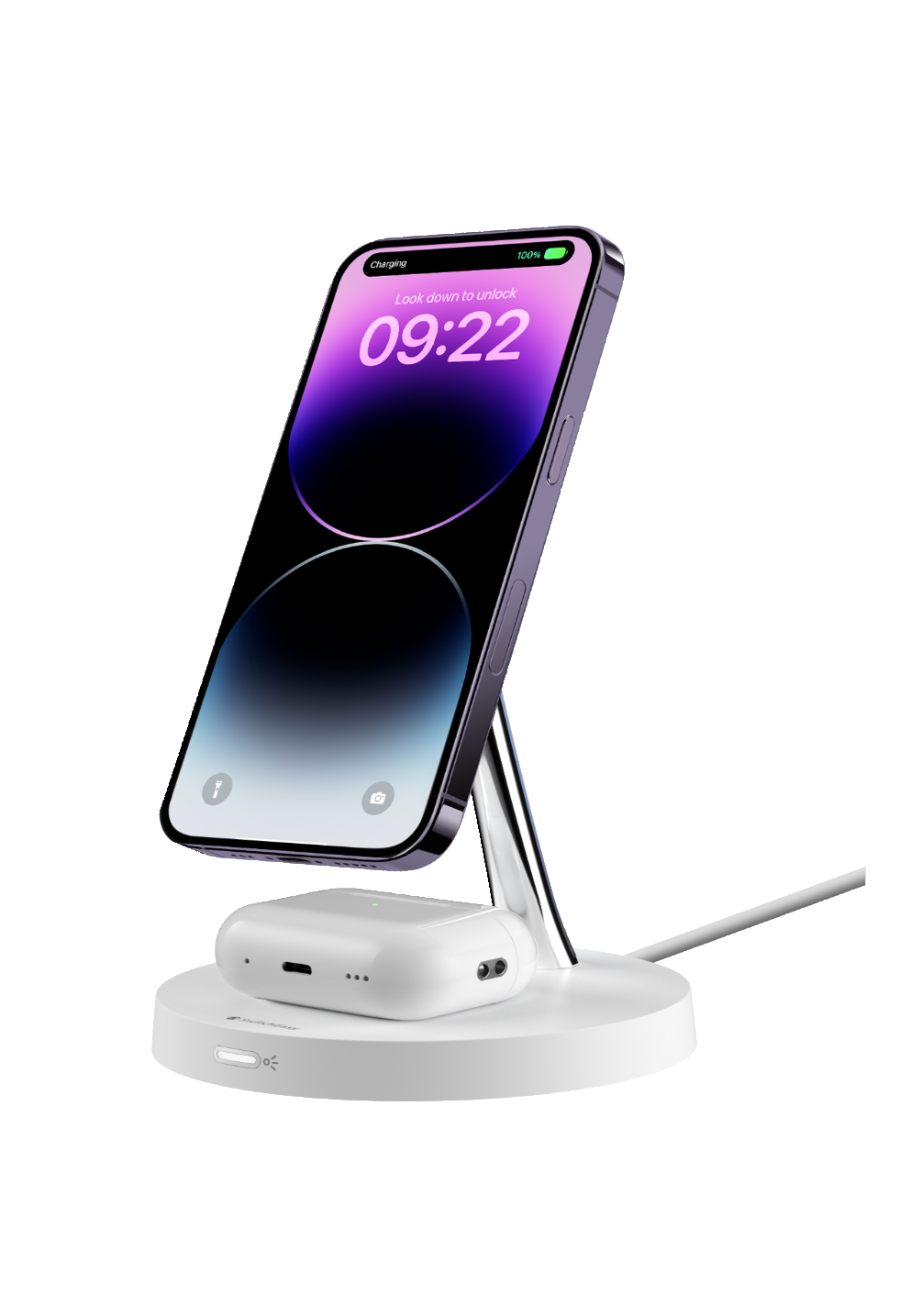 Icity Switcheasy 15w Magpower 2 In 1 Magnetic Wireless Charging Stand White