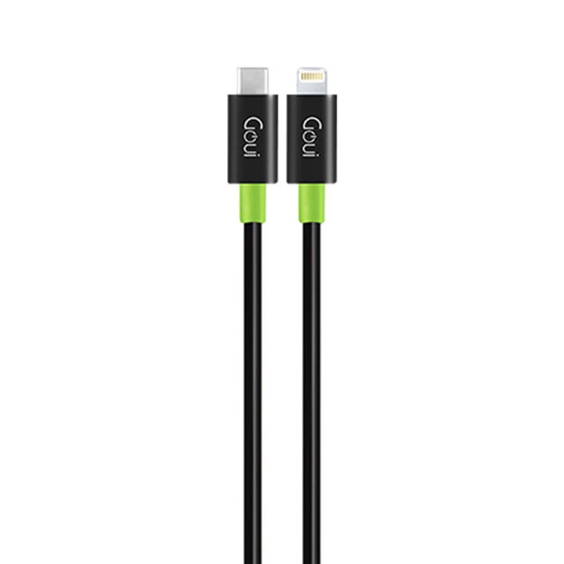 صورة Goui 1M Classic USB-C to Lightning Cable, Black
