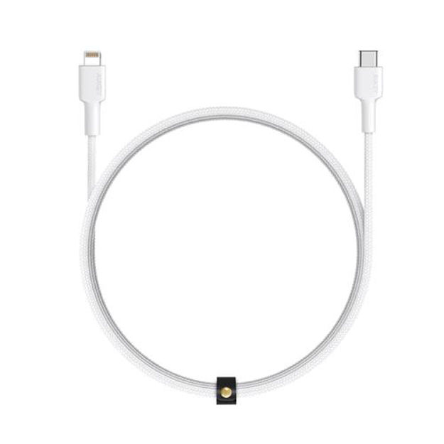 صورة Aukey 0.9m Nylon Braided Usb-C to Lightning Cable, White