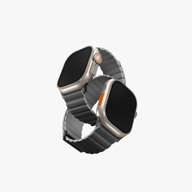 صورة UNIQ APPLE WATCH STRAP 49|45|44|42MM REVIX PREMIUM, CHARCOAL/ASH GRAY