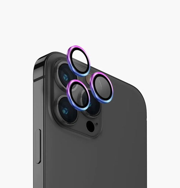 صورة UNIQ IPHONE 15 PRO MAX CAMERA PROTECTOR, IRIDESCENT