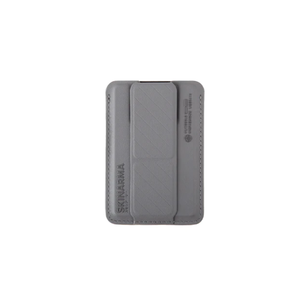 صورة SKINARMA KADO MAG SAFE CARD HOLDER WITH GRPSTAND, GREY/GREY