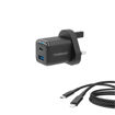 صورة Powerology 35W Dual Port Charger with C to L Cable, Black