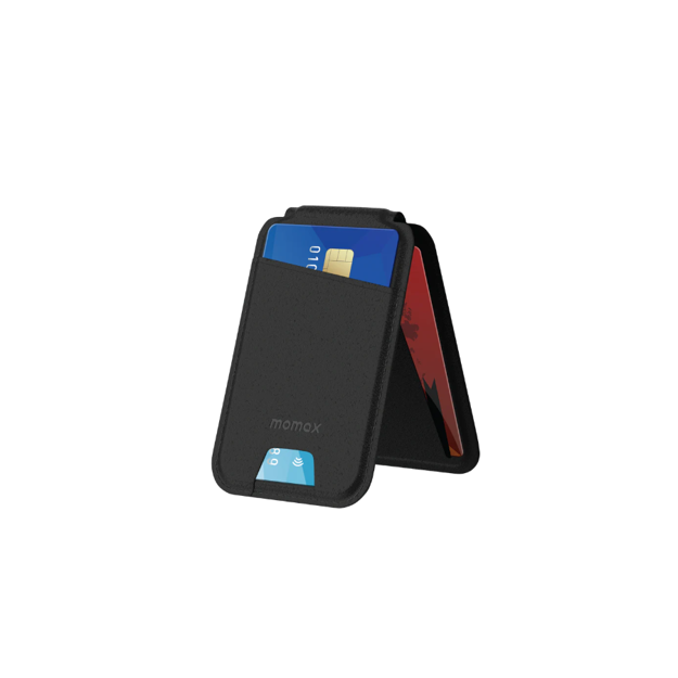 صورة MOMAX 1-WALLET MAGNETIC STAND CARD HOLDER, BLACK