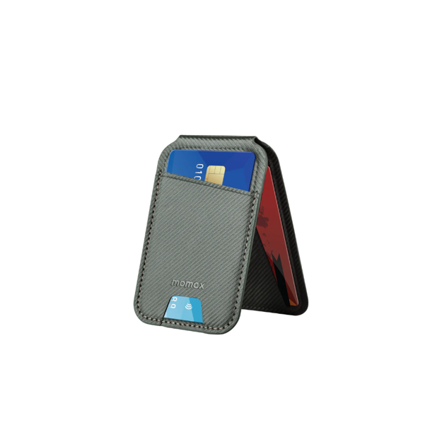 صورة MOMAX 1-WALLET MAGNETIC STAND CARD HOLDER, GREY