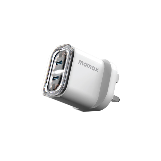 صورة Momax 35W USB-C 1-Charge Flow 2 Port GaN Charger, White