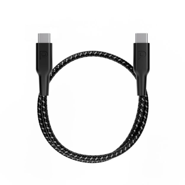 صورة Powerology 60W 30CM USB-C to USB-C Cable, Black