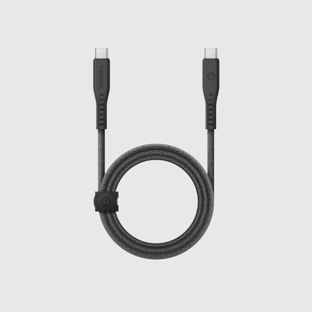 صورة Energea Flow 240W 1M USB-C to USB-C PD Cable, Black