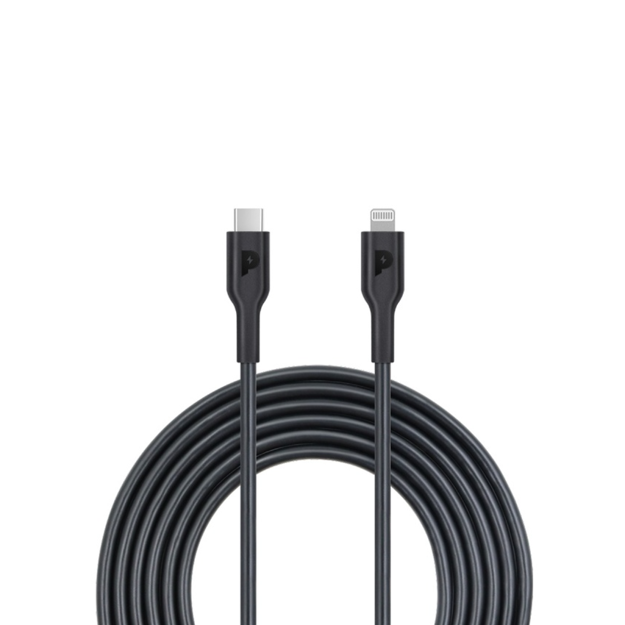 صورة Powerology 60W 2M USB-C to Lightning PD Cable, Black