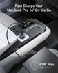 صورة Anker 67W 535 3-Port Car Charger with USB-C Cable, Gray
