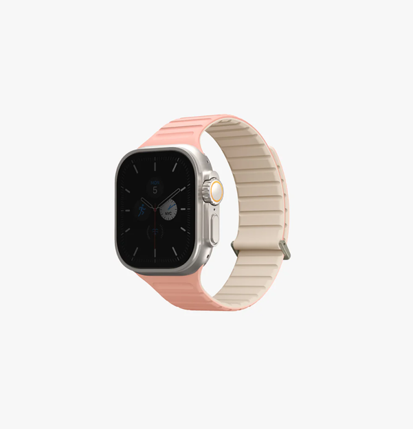 صورة UNIQ APPLE WATCH 41/40/38MM REVIX EVO, CREPE PINK/IVORY