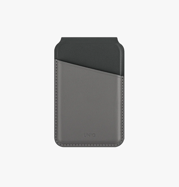 صورة UNIQ LYDEN DS RFID BLOCKING MAGNETIC CARDHOLDER WITH STAND, RHINO GREY/BLACK