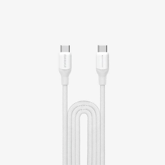 صورة Momax 2m 100W 1-Link Flow USB-C to USB-C Braided Cable, White