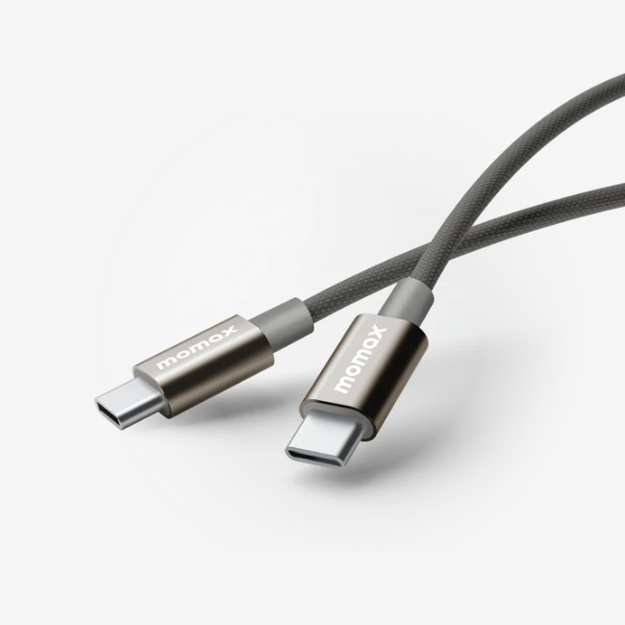 صورة Momax 1.5m 60W Elite USB-C to USB-C Cable, Titanium