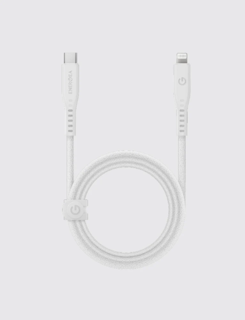 صورة Energea Flow 60W 1.5M USB-C to Lightning Cable, White