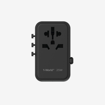 صورة Momax 1-World+ 25W 3 Port Travel Adapter, Black