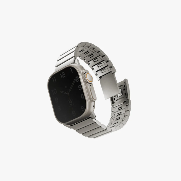 صورة UNIQ APPLE WATCH 49|44|42MM STROVA MAG STEEL LINK BAND, SILVER