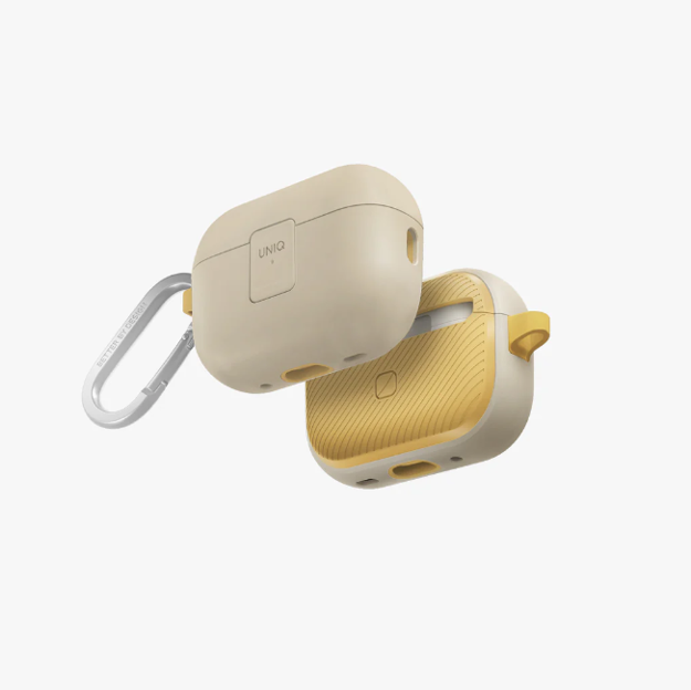 صورة UNIQ AIRPODS PRO 2 CLYDE, IVORY/CANARY YELLOW