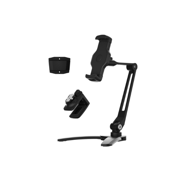 صورة Powerology Solid Alloy Aluminium 360° Phone & Table Holder, Black