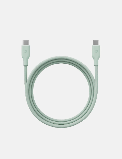 صورة Bazic Weave 150CM USB-C to C Cable, Green