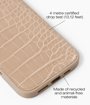 صورة Ideal Of Sweden Leather iPhone 16 Pro Max, Warm Beige Croco