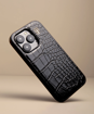 صورة Ideal Of Sweden Leather iPhone 16 Pro Max, Black Croco