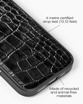 صورة Ideal Of Sweden iPhone 16 Pro Leather, Black Croco