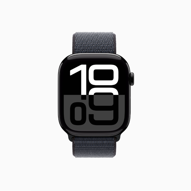 صورة Apple Watch Series 10 GPS 46mm Jet Black Aluminium Case with Ink Sport Loop