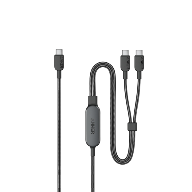 صورة Anker 2-in-1 USB-C to USB-C Cable 4 ft. 140W, Black