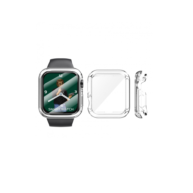 صورة Green Apple Watch 46mm Guard Plus PC Case, Clear