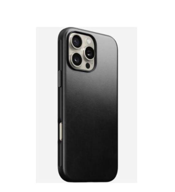 صورة NOMAD IPHONE 16 PRO MODERN LEATHER, BLACK