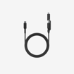 صورة Energea Flow Duo 240W 1.5M USB-C to USB-C/ Lightning Cable, Black