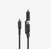 صورة Energea Flow Duo 240W 1.5M USB-C to USB-C/ Lightning Cable, Black