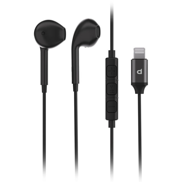 صورة Powerology Stereo Earphone Lightning, Black