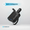 صورة Powerology PD20W Type-C Retractable Car Charger, Black