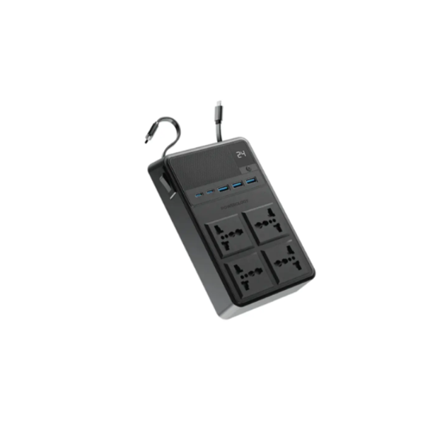 صورة Powerology PWC029 4 AC Power Strip, Black